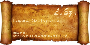 Laposa Szilveszter névjegykártya