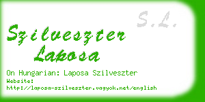 szilveszter laposa business card